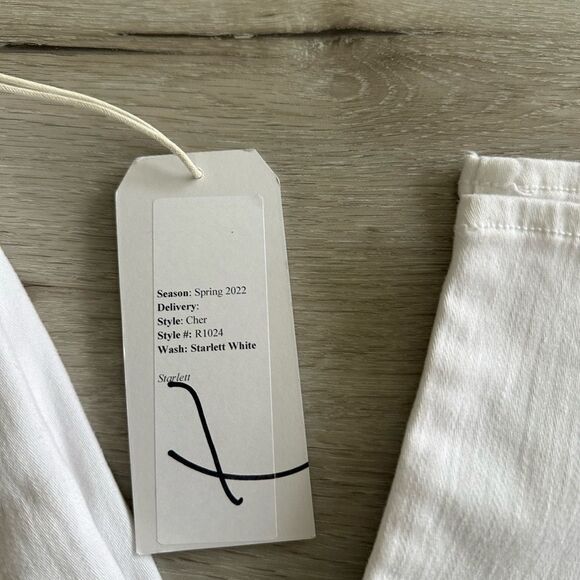 Fidelity Cher Jeans Starlett White 28 NWT - Picture 6 of 7